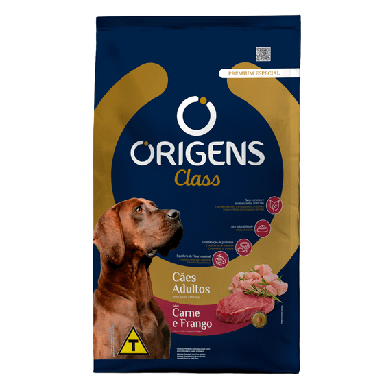 Ração Origens Class Cães Adultos Carne e Frango 10,1kg